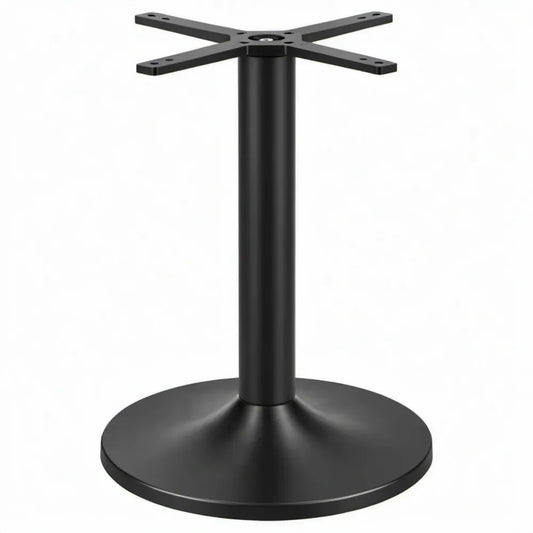 Zwarte stalen tafelpoot 72 cm hoog met ronde voet Ø 45 cm