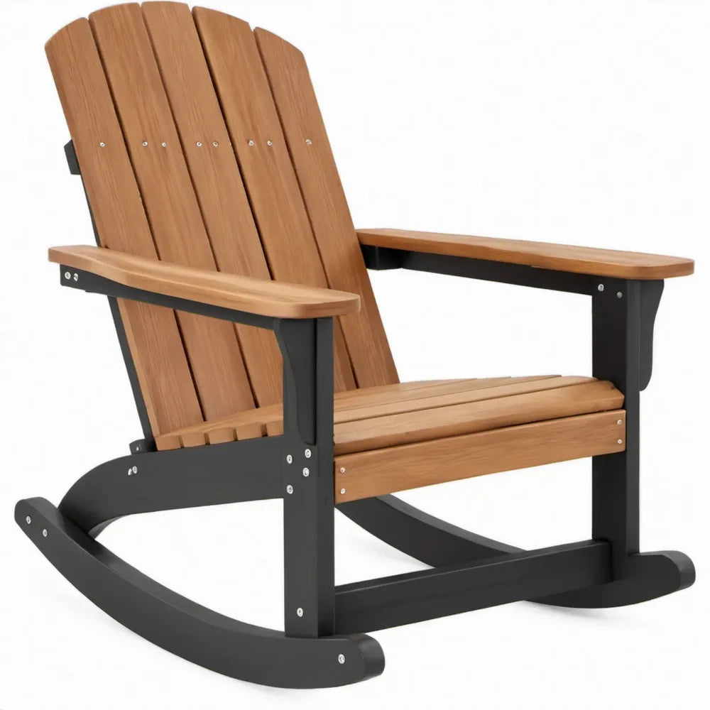Schommelstoel Adirondack 89 x 66 x 97 cm Bruin/Zwart